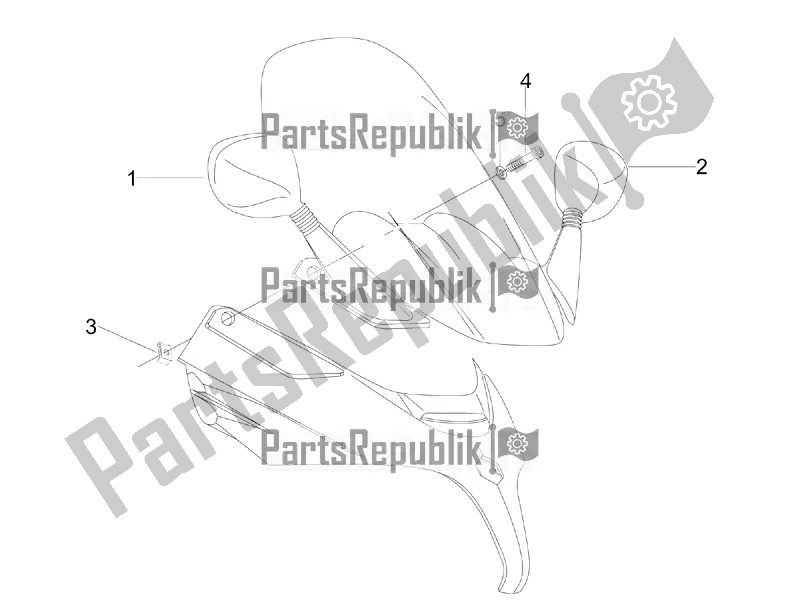Toutes les pièces pour le Miroir (s) De Conduite du Piaggio X EVO 125 UK 2016
