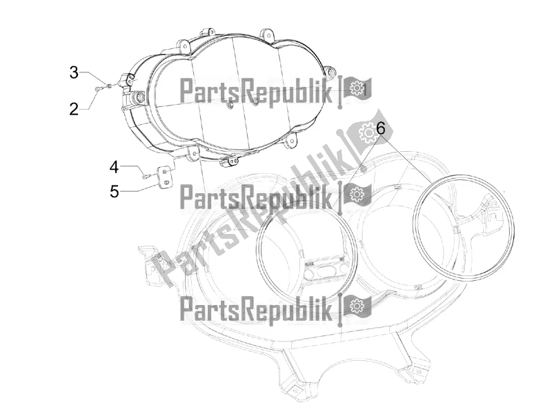 Todas las partes para Combinación De Medidor - Cruscotto de Piaggio X EVO 125 UK 2016