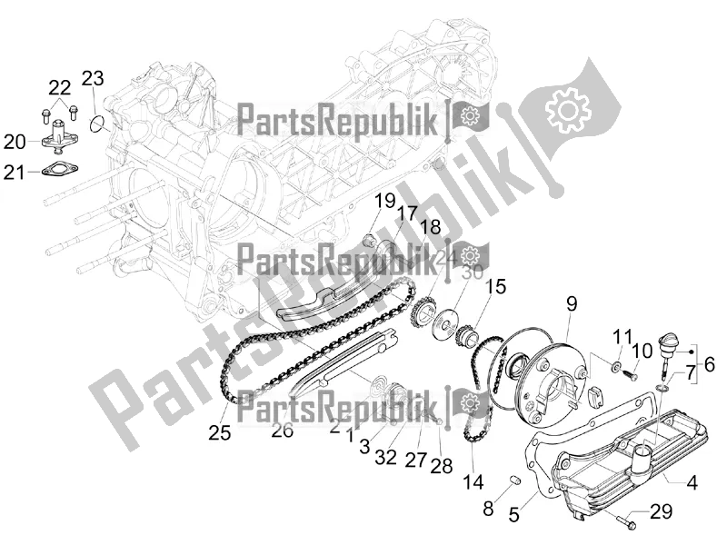 Toutes les pièces pour le La Pompe à Huile du Piaggio X EVO 125 UK 2016