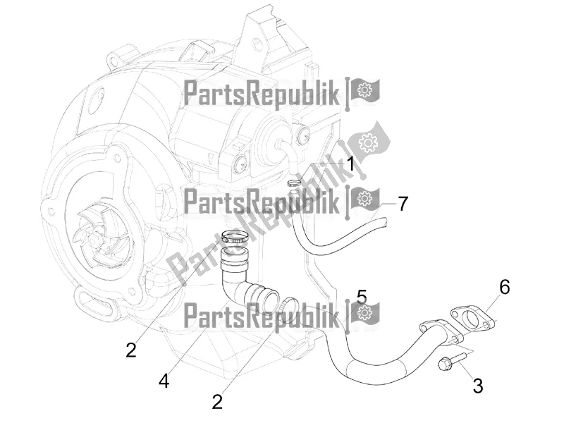 All parts for the Secondary Air Box of the Piaggio X EVO 125 UK 2016