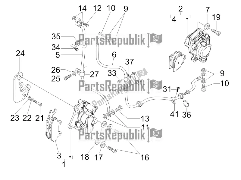 Toutes les pièces pour le Tuyaux De Freins - étriers du Piaggio X EVO 250 2016