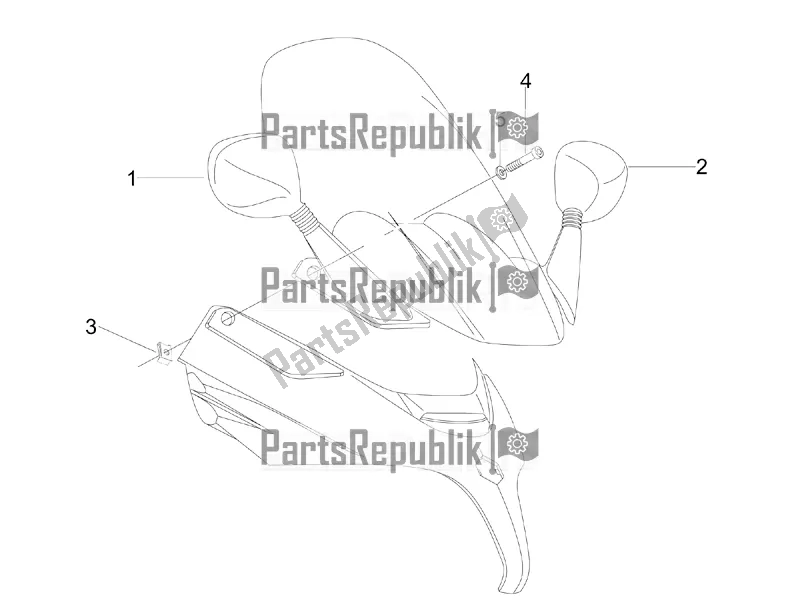 Toutes les pièces pour le Miroir (s) De Conduite du Piaggio X EVO 250 2016