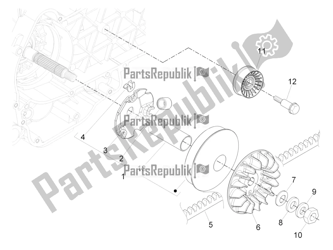 Toutes les pièces pour le Poulie Motrice du Piaggio X EVO 250 2016