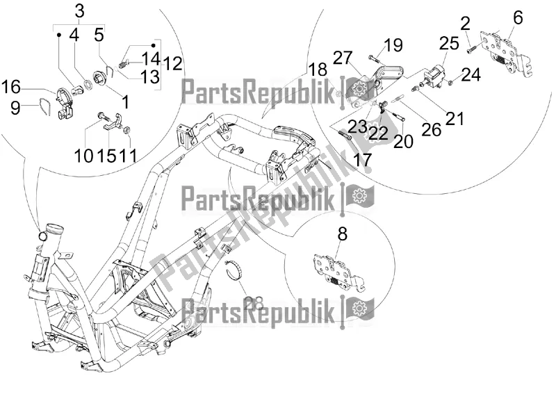 Toutes les pièces pour le Serrures du Piaggio X EVO 250 2016