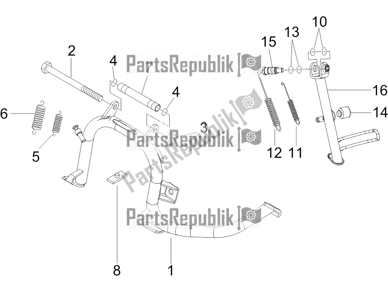 Toutes les pièces pour le Des Stands du Piaggio X EVO 250 2016