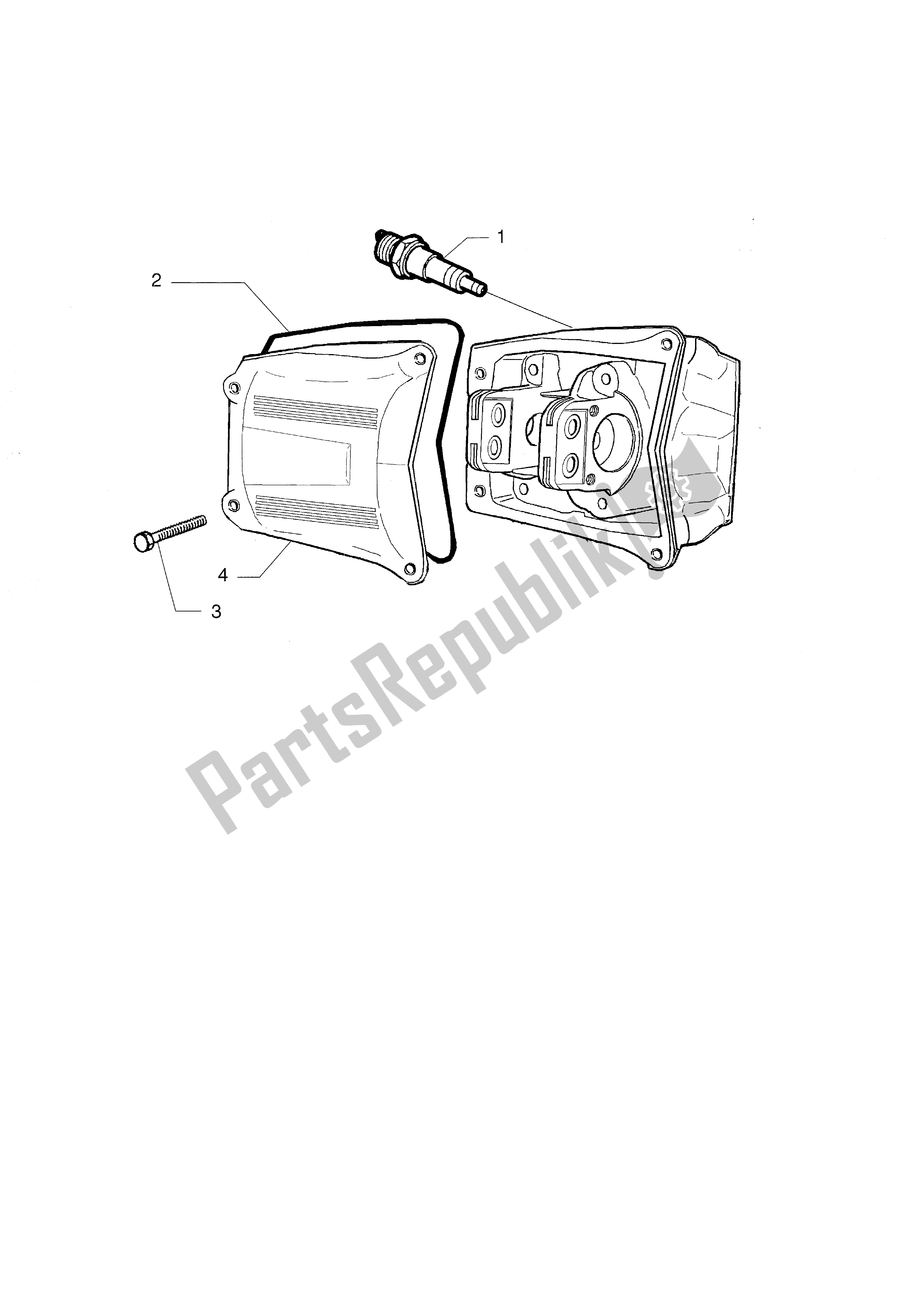 All parts for the Cylinderheadcover of the Piaggio X9 500 2001 - 2002