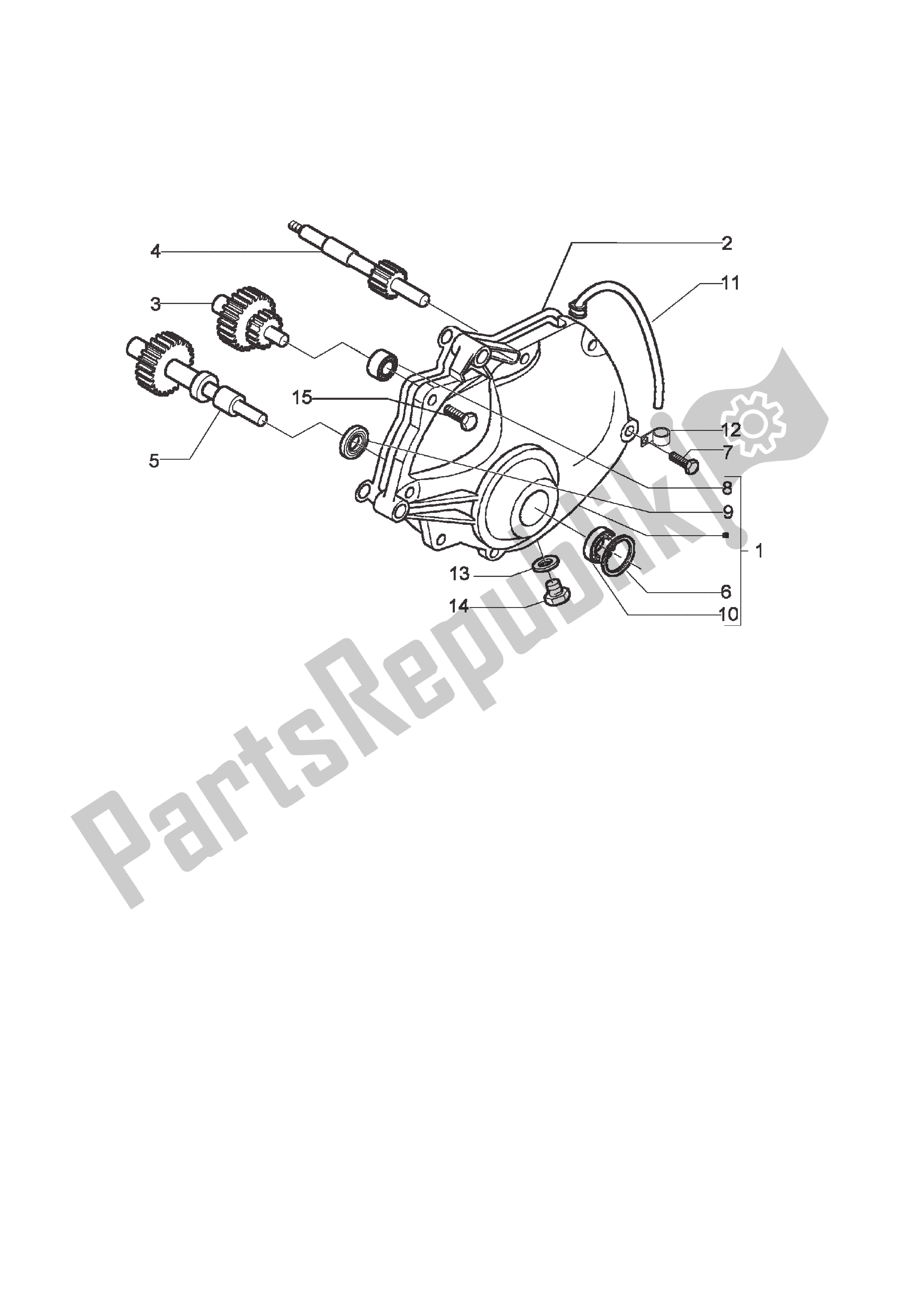 Toutes les pièces pour le Couvercle De L'unité De Réduction du Piaggio X9 500 2003 - 2004