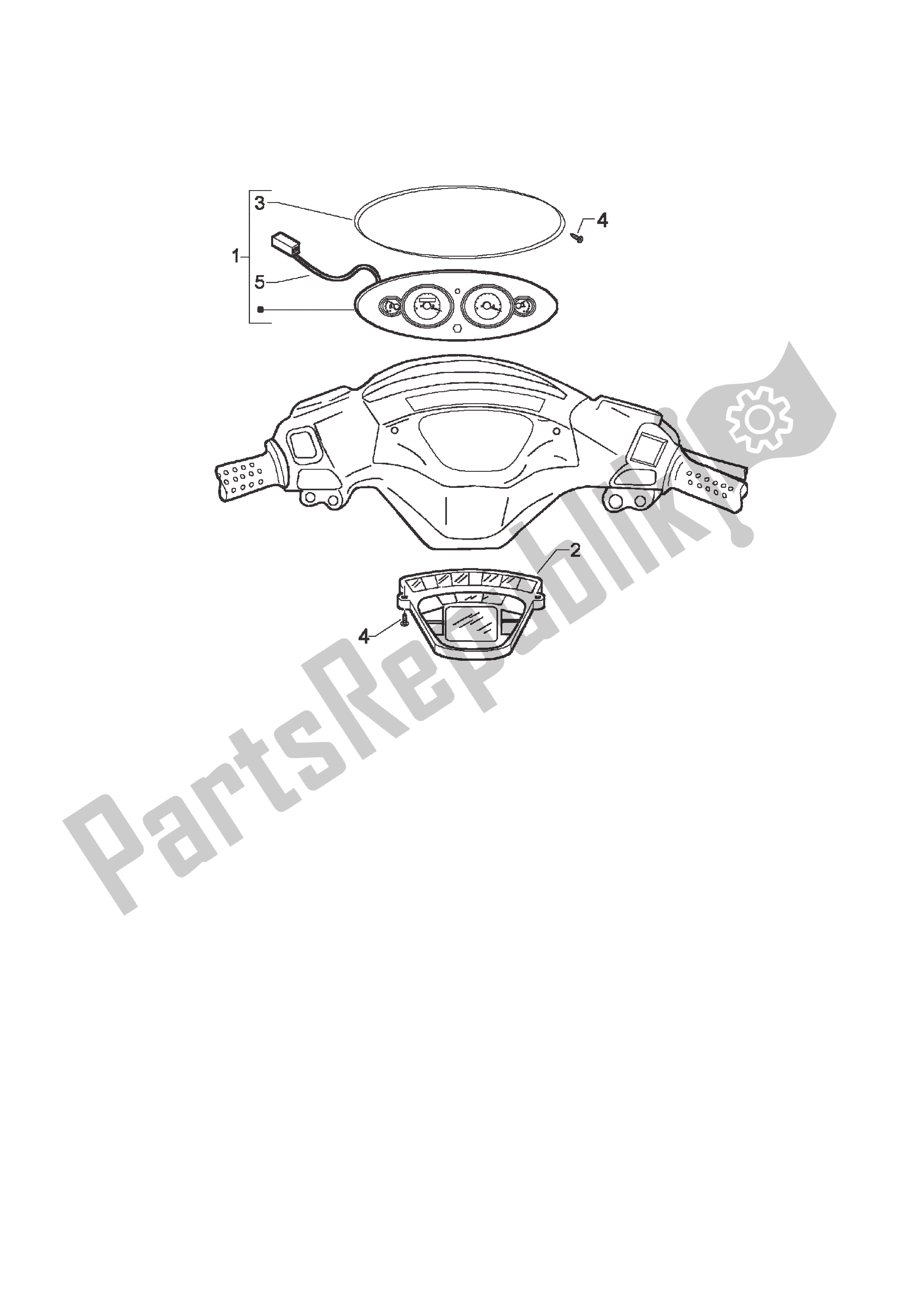 Tutte le parti per il Set Di Strumenti del Piaggio X9 500 2003 - 2004