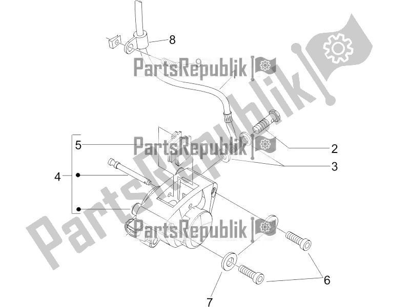 Toutes les pièces pour le Tuyaux De Freins - étriers du Piaggio ZIP 100 4T Apac 2016