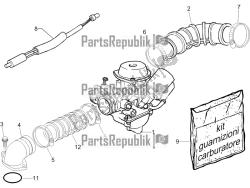 carburador, montagem - tubo de união