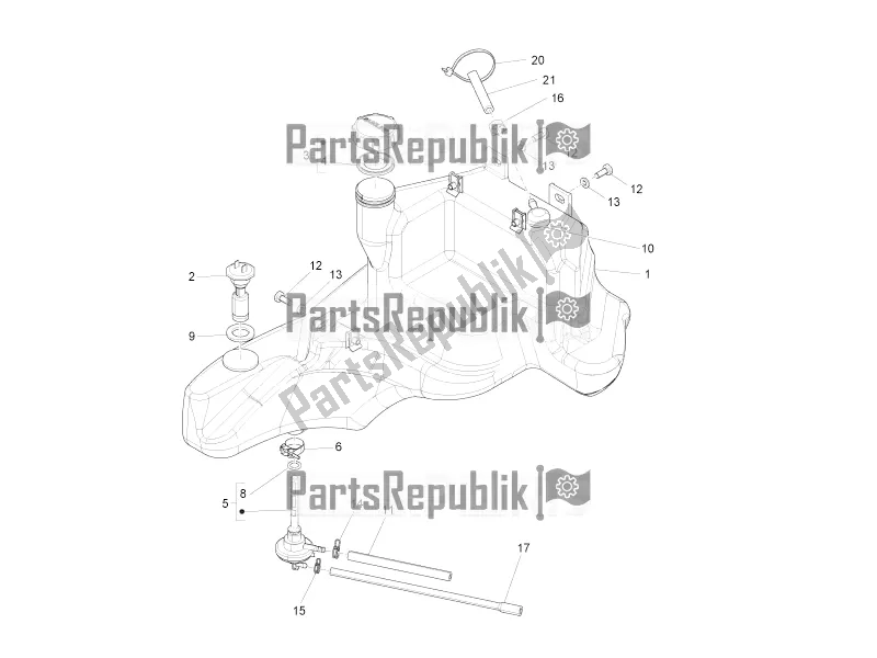 Todas las partes para Depósito De Combustible de Piaggio ZIP 100 4T Apac 2016