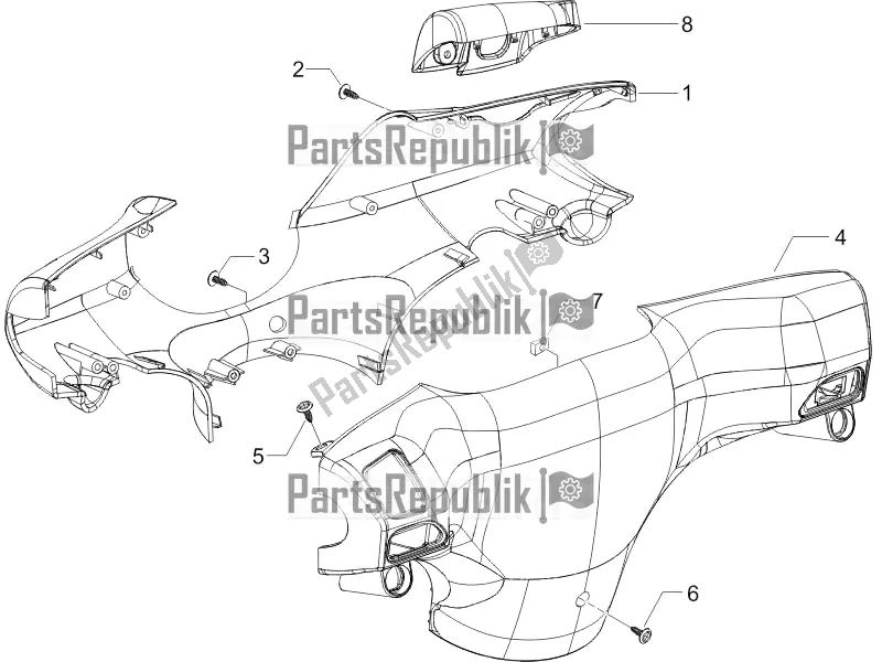 Toutes les pièces pour le Couvertures De Guidon du Piaggio ZIP 100 4T Apac 2016