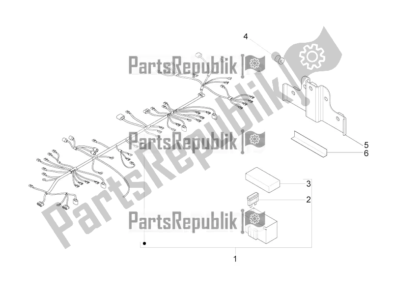 All parts for the Main Cable Harness of the Piaggio ZIP 100 4T Apac 2016