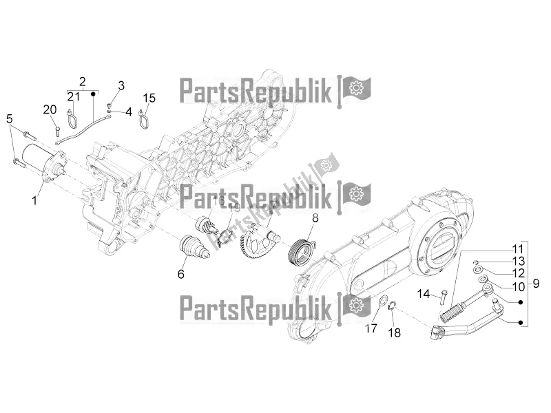 Toutes les pièces pour le Stater - Démarreur électrique du Piaggio ZIP 100 4T Apac 2016