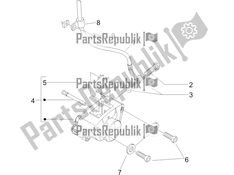 Toutes les pièces pour le Tuyaux De Freins - étriers du Piaggio ZIP 100 4T Apac 2018