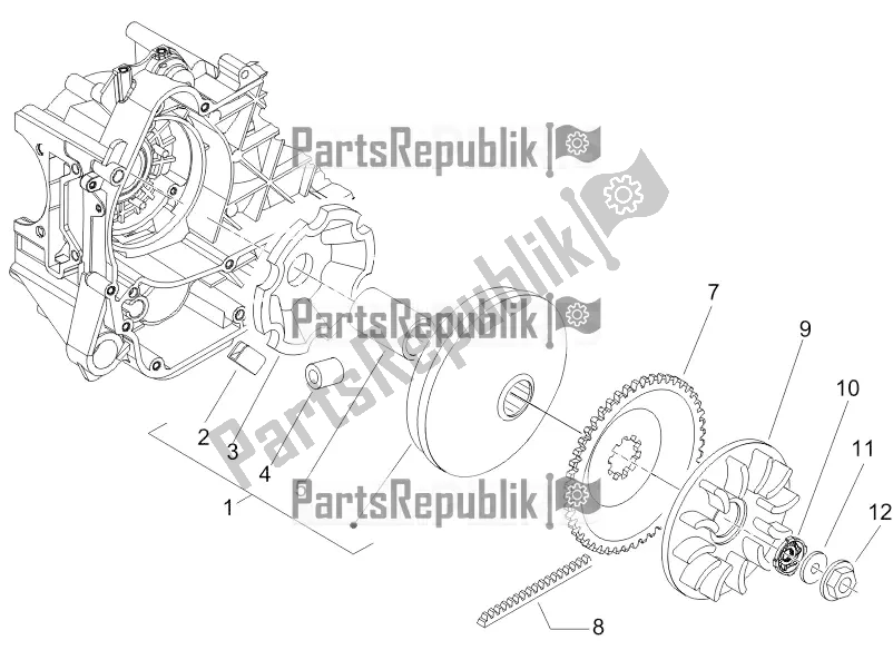 Todas las partes para Polea Motriz de Piaggio ZIP 100 4T Apac 2018