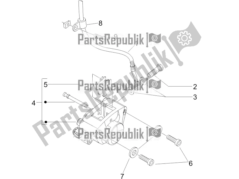 Todas las partes para Tubos De Frenos - Pinzas de Piaggio ZIP 100 4T Apac 2020
