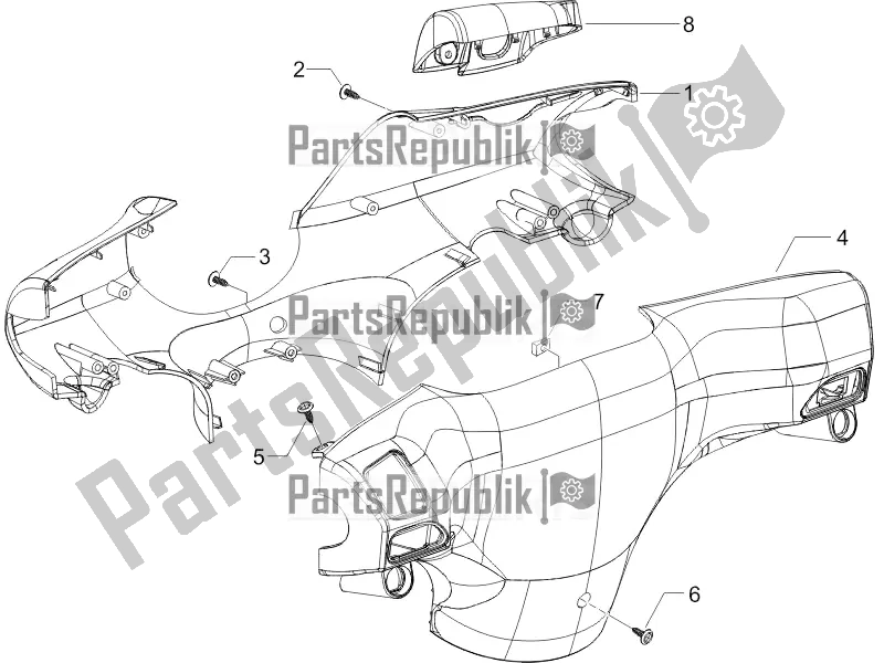 Toutes les pièces pour le Couvertures De Guidon du Piaggio ZIP 100 4T Apac 2020