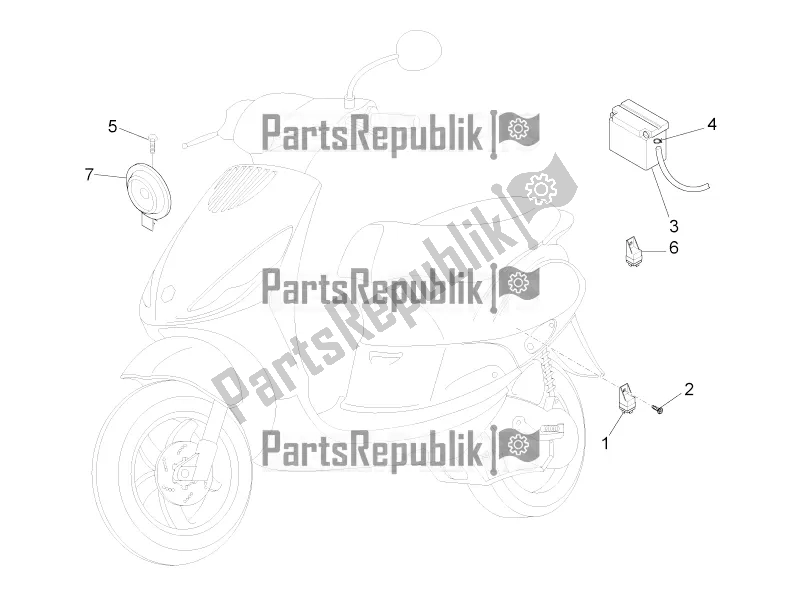 Toutes les pièces pour le Télécommandes - Batterie - Klaxon du Piaggio ZIP 100 4T Apac 2020