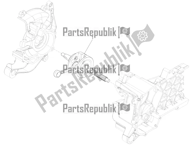 All parts for the Crankshaft of the Piaggio ZIP 100 4T Apac 2021