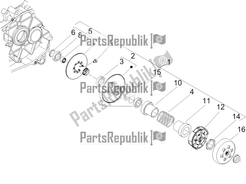 Toutes les pièces pour le Poulie Menée du Piaggio ZIP 100 4T Apac 2021