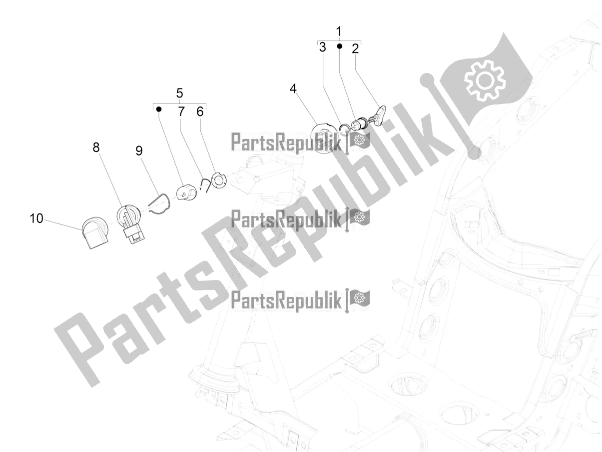 All parts for the Locks of the Piaggio ZIP 100 4T Apac 2021