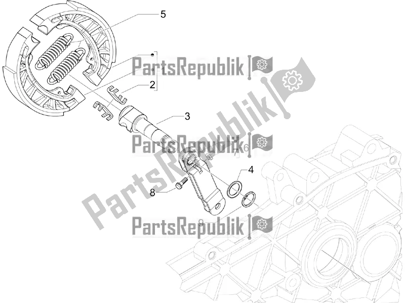 Todas las partes para Freno Trasero - Mordaza De Freno de Piaggio ZIP 100 4T Apac 2021