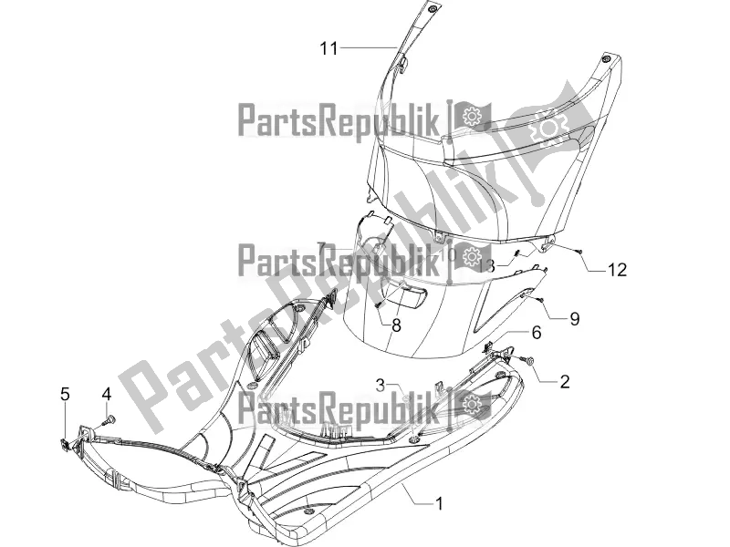 Toutes les pièces pour le Housse Centrale - Repose-pieds du Piaggio ZIP 100 4T Apac 2022