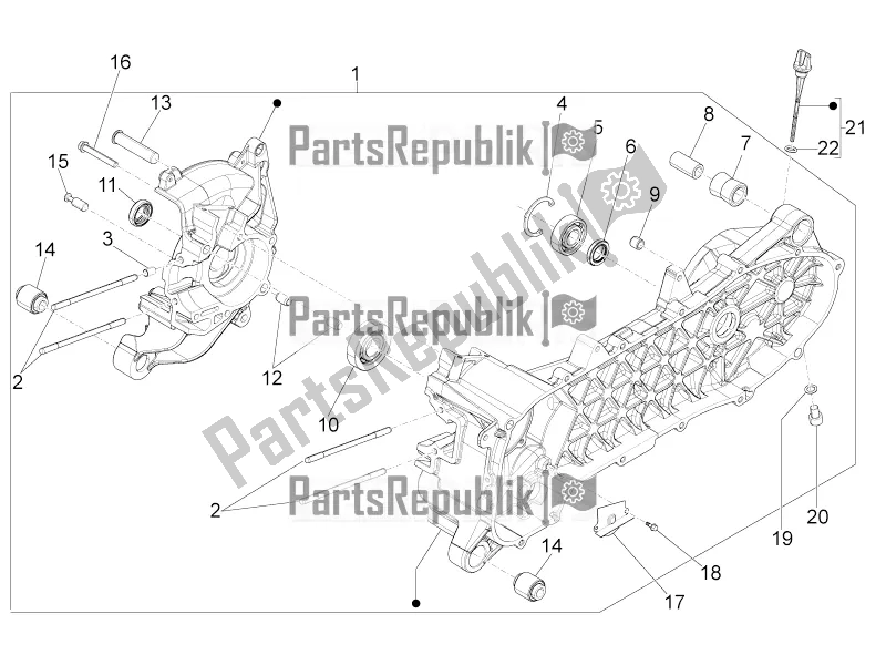 Todas las partes para Caja Del Cigüeñal de Piaggio ZIP 100 4T Apac 2022