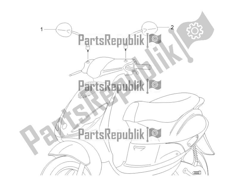 Todas las partes para Espejo / S De Conducción de Piaggio ZIP 100 4T Apac 2022