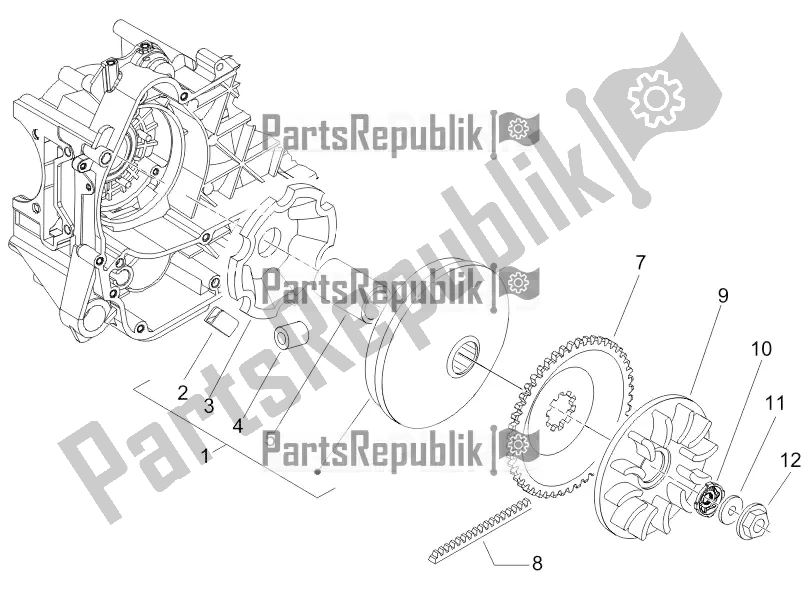 Todas las partes para Polea Motriz de Piaggio ZIP 100 4T Apac 2022