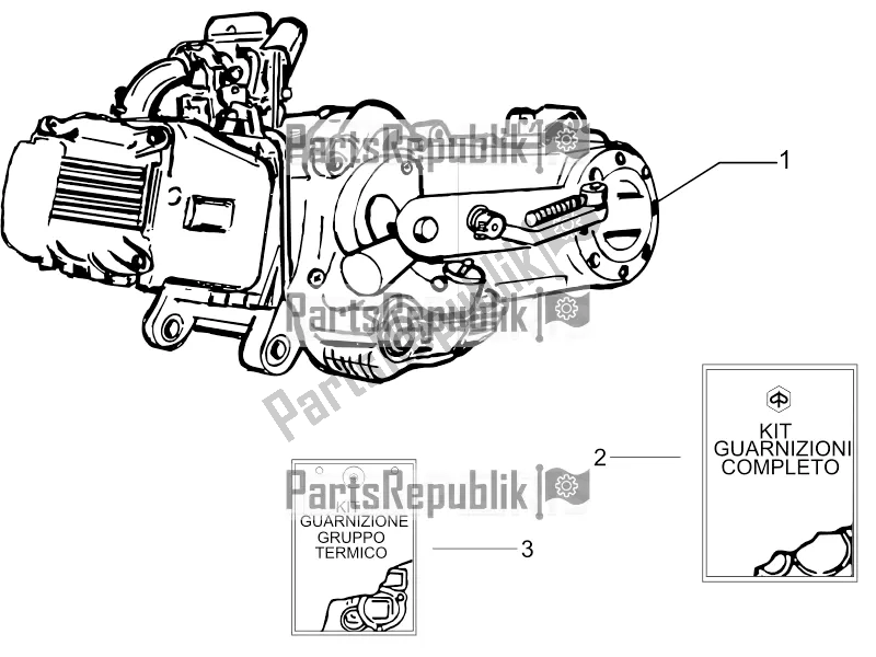 Todas as partes de Montagem De Motor do Piaggio ZIP 100 4T Apac 2022