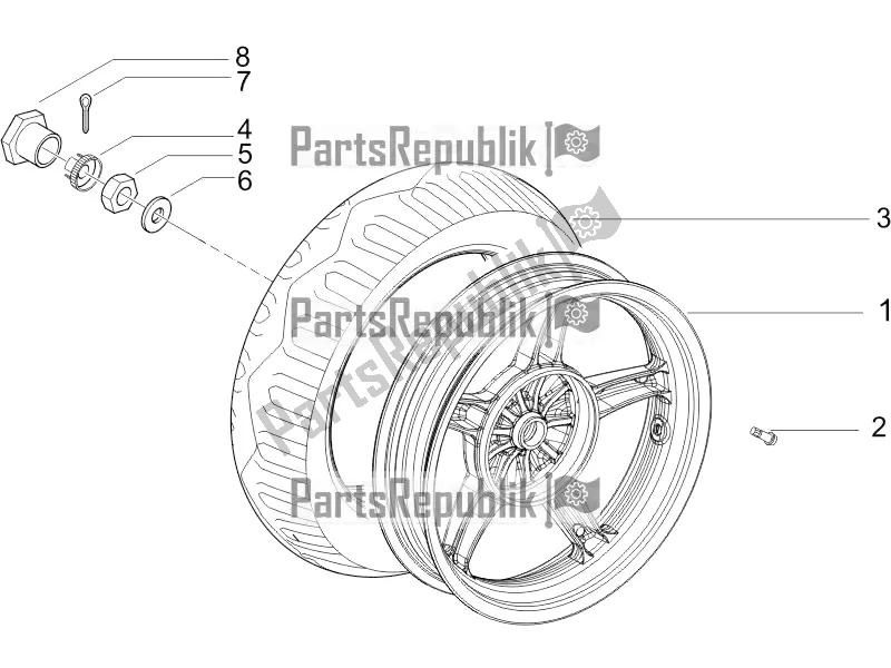 Todas las partes para Rueda Trasera de Piaggio ZIP 100 4T Apac 2022