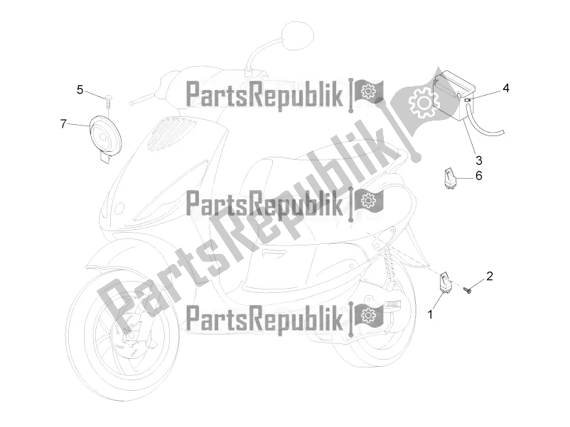 Wszystkie części do Prze?? Czniki Zdalnego Sterowania - Bateria - Klakson Piaggio ZIP 100 4T Apac 2022