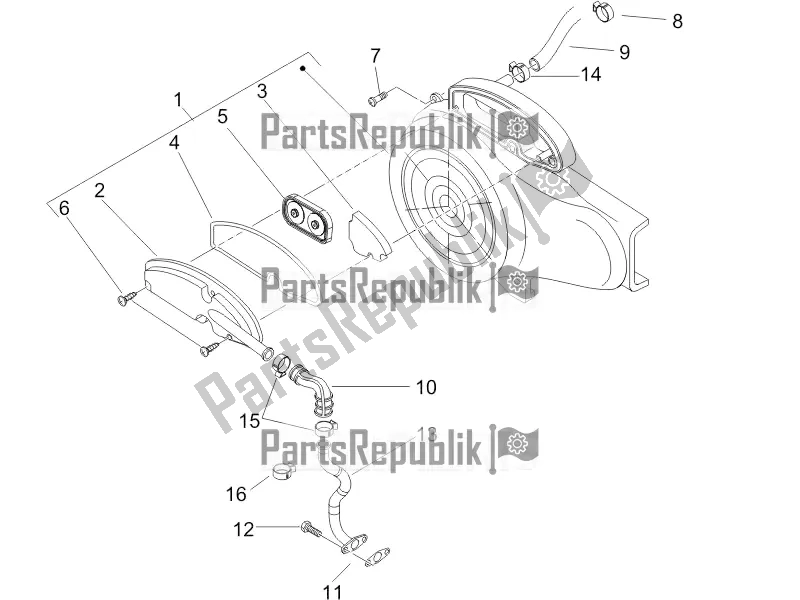 Todas las partes para Caja De Aire Secundaria de Piaggio ZIP 100 4T Apac 2022