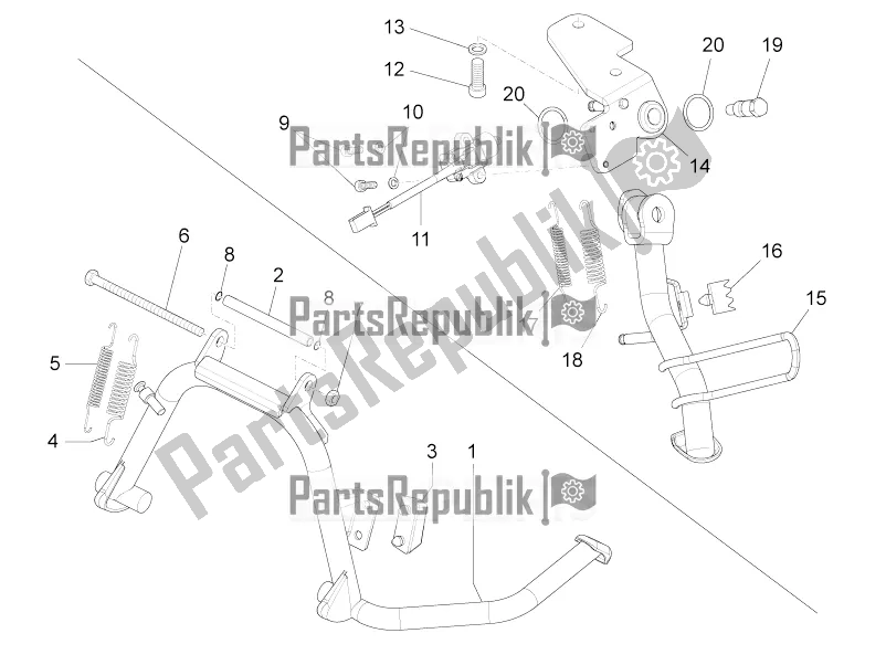 Toutes les pièces pour le Des Stands du Piaggio ZIP 100 4T Apac 2022