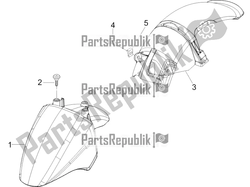 Tutte le parti per il Passaruota - Parafango del Piaggio ZIP 100 4T Apac 2022
