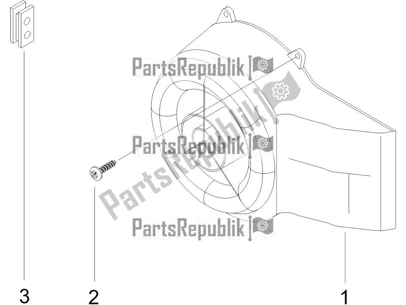 Toutes les pièces pour le Couvercle Magnéto Volant - Filtre à Huile du Piaggio ZIP 50 2T 2016