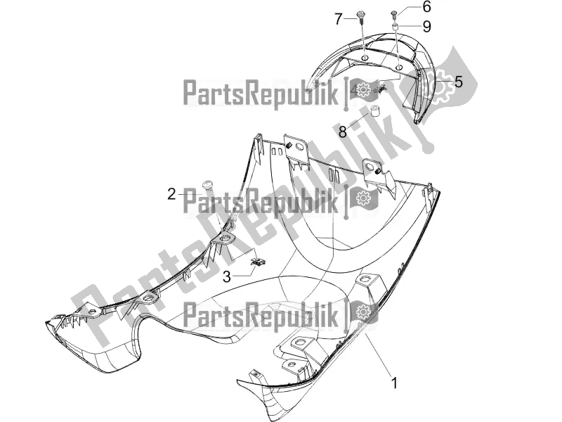 Toutes les pièces pour le Couvercle Latéral - Spoiler du Piaggio ZIP 50 2T 2016