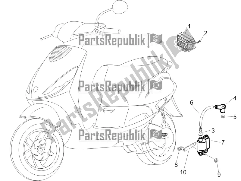 Alle onderdelen voor de Spanningsregelaars - Elektronische Regeleenheden (ecu) - H. T. Spoel van de Piaggio ZIP 50 2T 2016