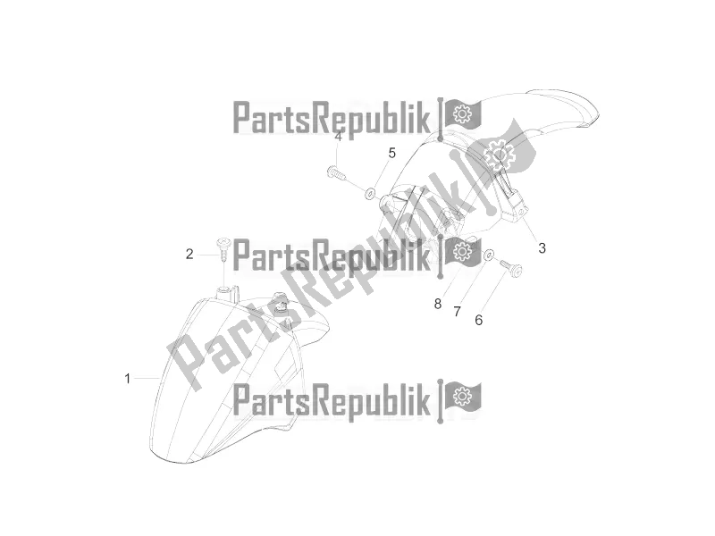 Tutte le parti per il Passaruota - Parafango del Piaggio ZIP 50 2T 2016