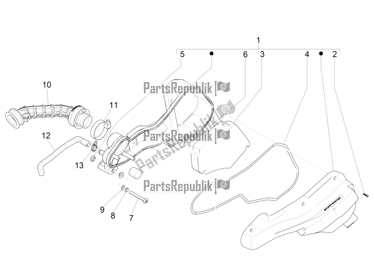 Todas as partes de Filtro De Ar do Piaggio ZIP 50 4T 25 KM/H 2018