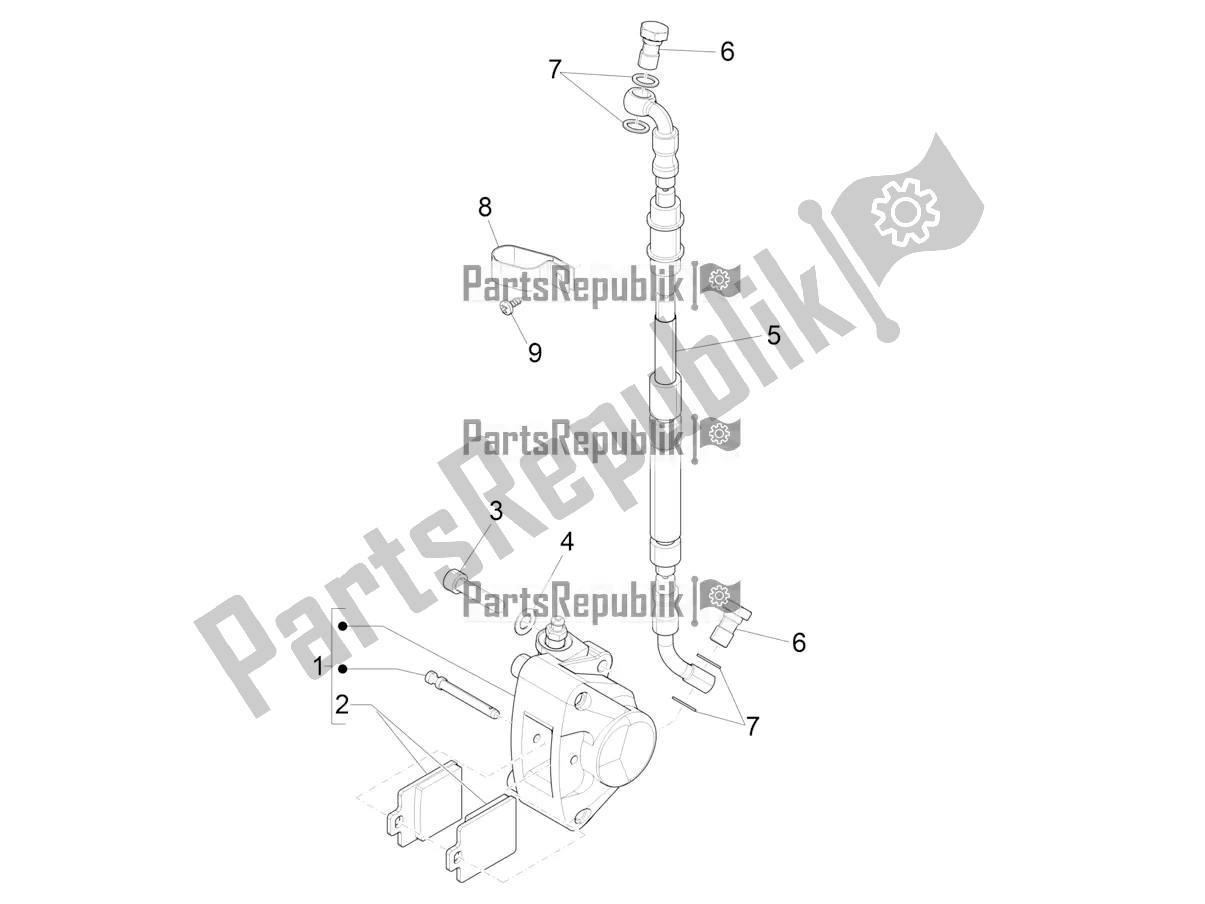 Alle onderdelen voor de Remleidingen - Remklauwen van de Piaggio ZIP 50 4T 25 KM/H 2018