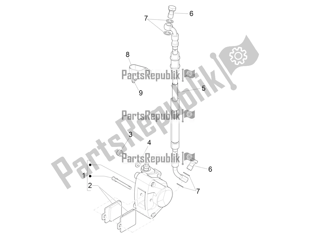 Todas las partes para Tubos De Frenos - Pinzas de Piaggio ZIP 50 4T 25 KM/H 2018