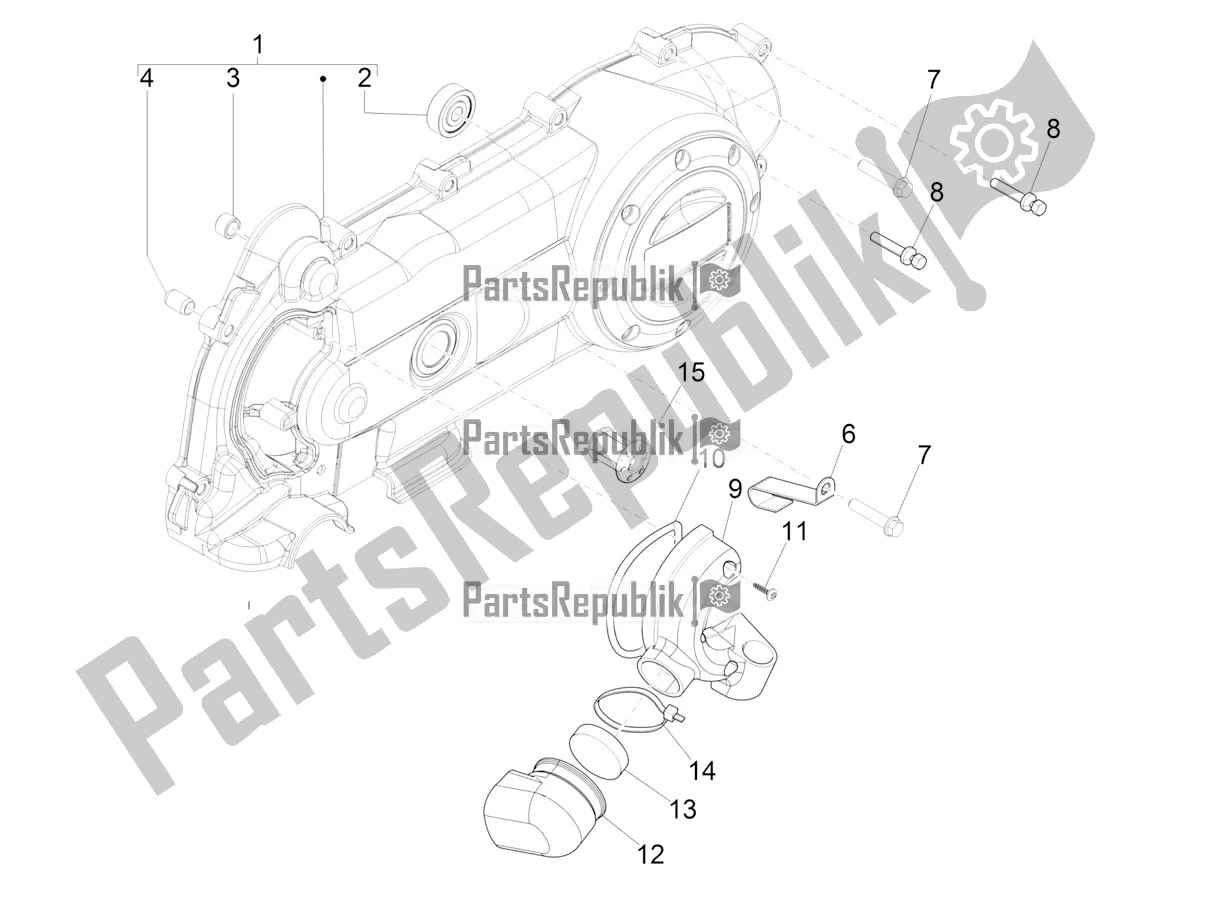 Toutes les pièces pour le Couvercle De Carter - Refroidissement Du Carter du Piaggio ZIP 50 4T 25 KM/H 2018