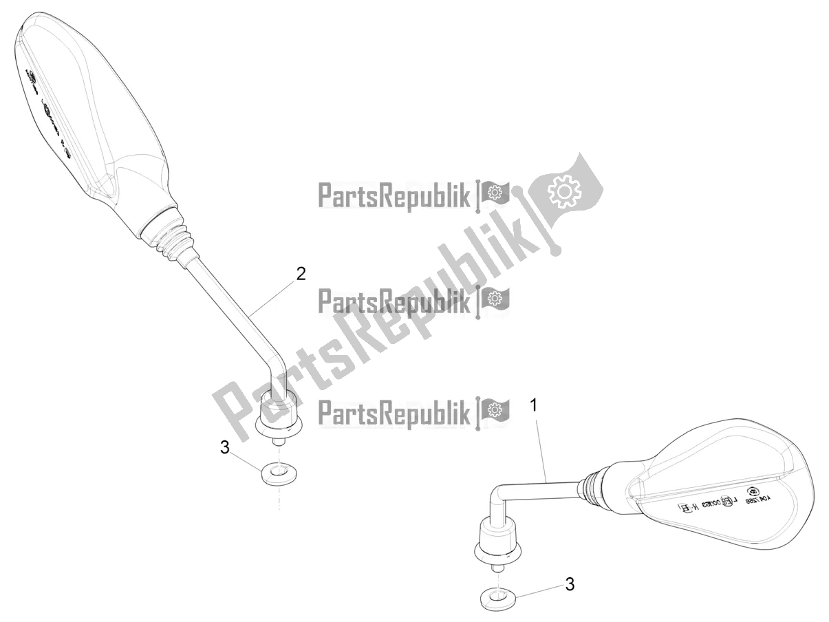 Toutes les pièces pour le Miroir (s) De Conduite du Piaggio ZIP 50 4T 25 KM/H 2018