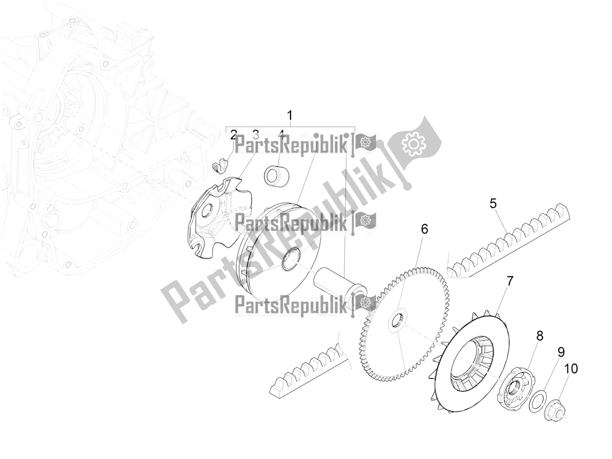 Toutes les pièces pour le Poulie Motrice du Piaggio ZIP 50 4T 25 KM/H 2018
