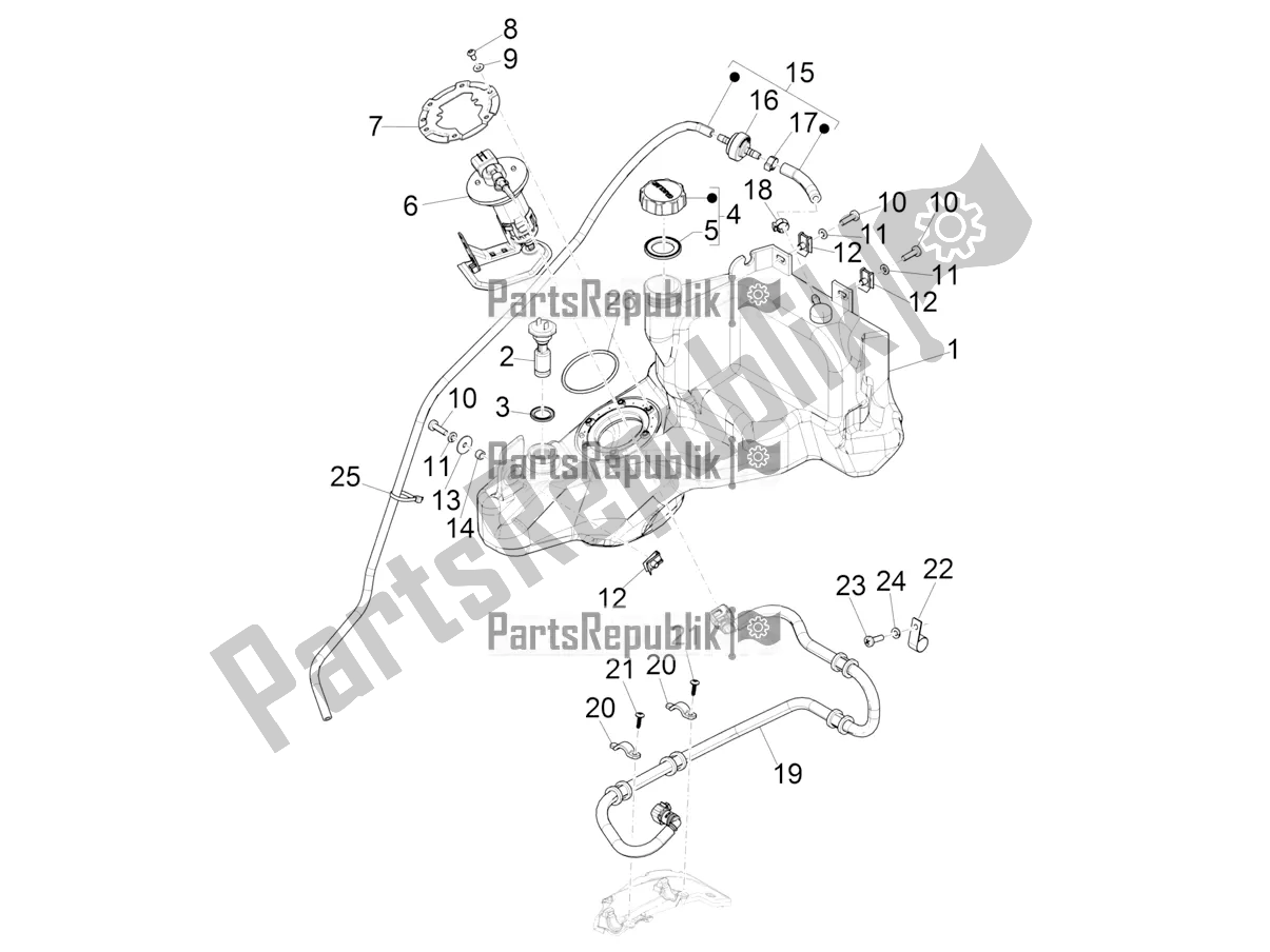Todas las partes para Depósito De Combustible de Piaggio ZIP 50 4T 25 KM/H 2018