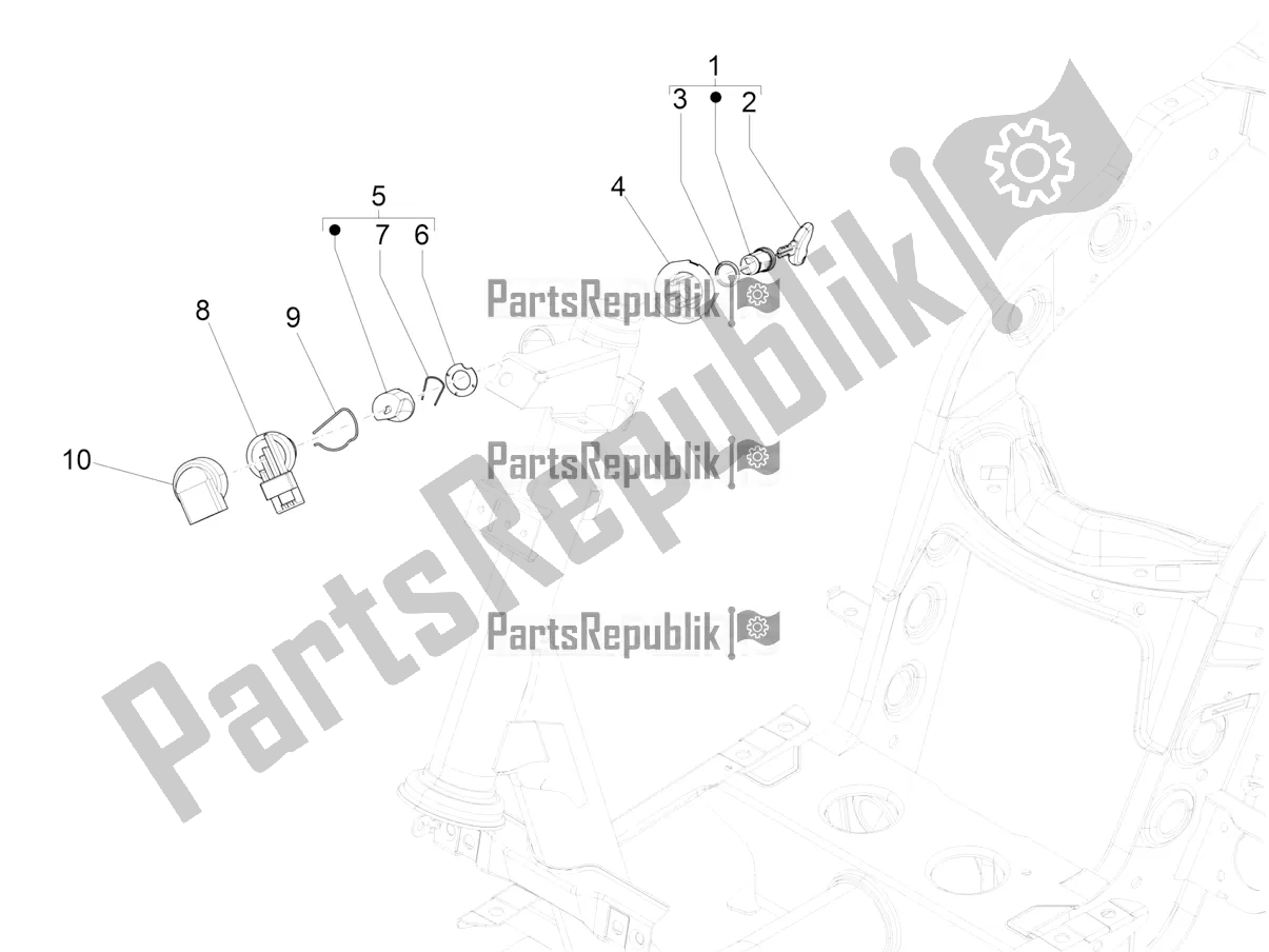 Todas las partes para Cerraduras de Piaggio ZIP 50 4T 25 KM/H 2018
