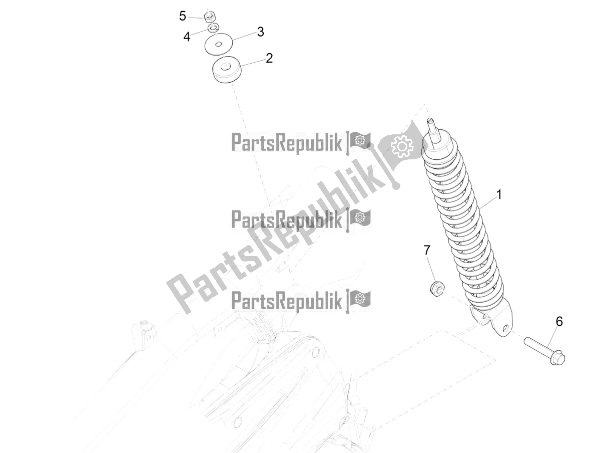 Wszystkie części do Tylne Zawieszenie - Amortyzator / I Piaggio ZIP 50 4T 25 KM/H 2018